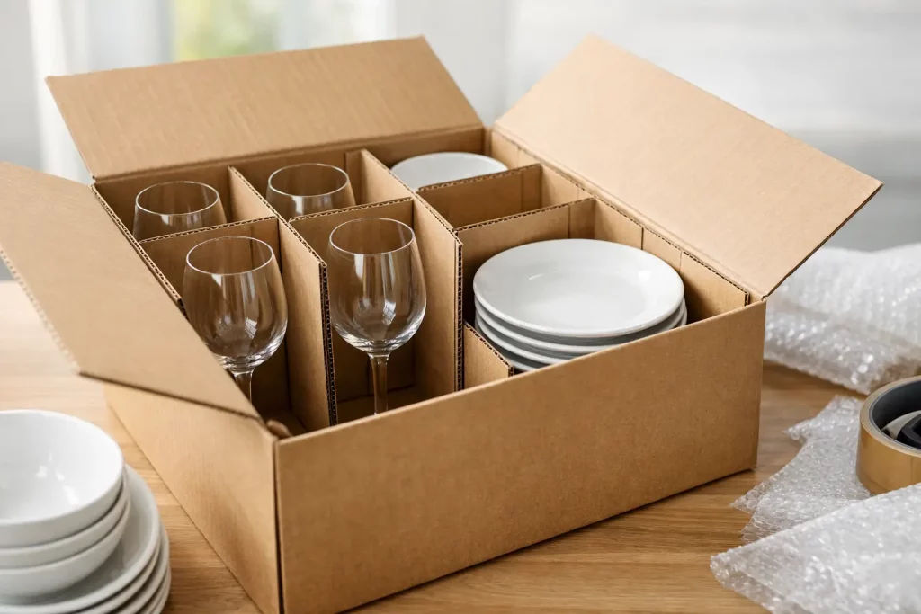 Carton vaisselle avec croisillons: bien choisir