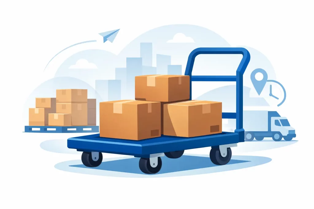 Cartons pour chariot de transport