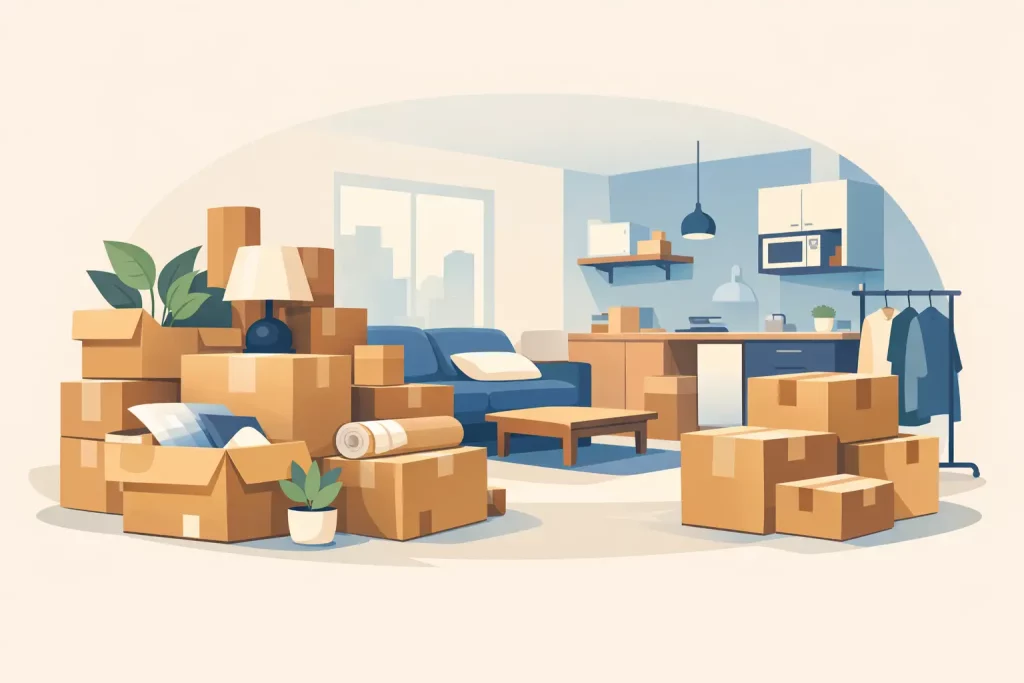 Combien de cartons pour un studio ?