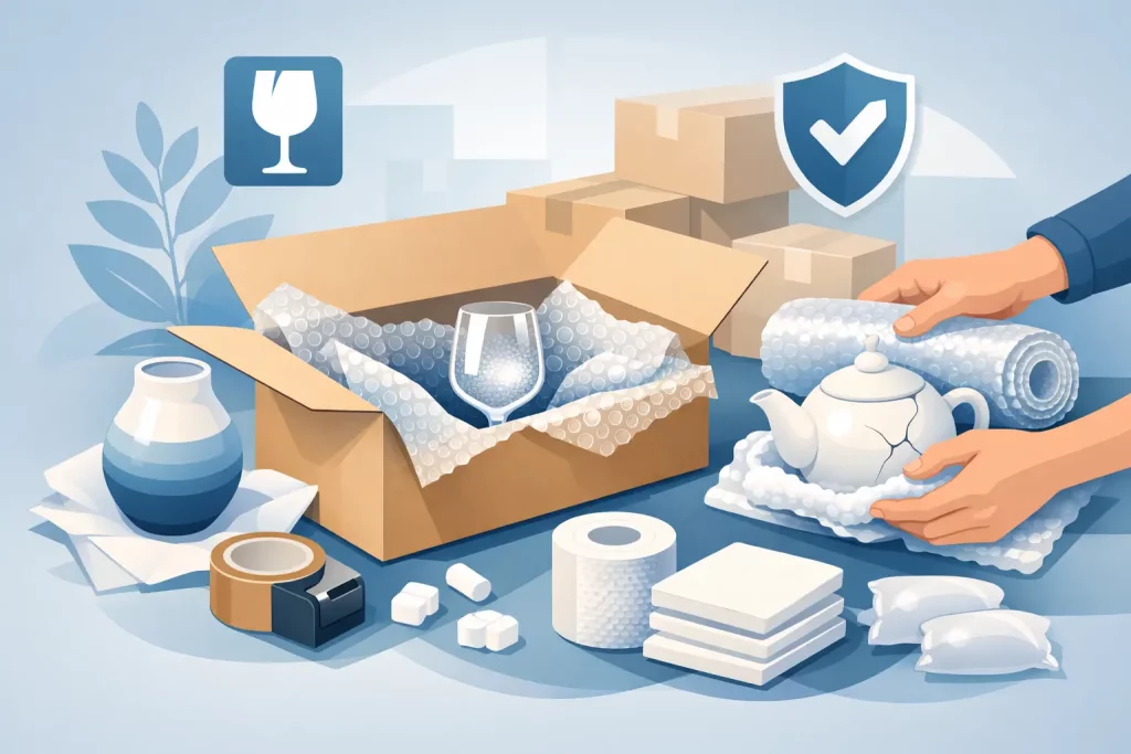 Guide cartons pour objets fragiles et protection