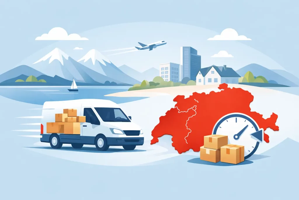 Livraison cartons sous 24h en Suisse romande