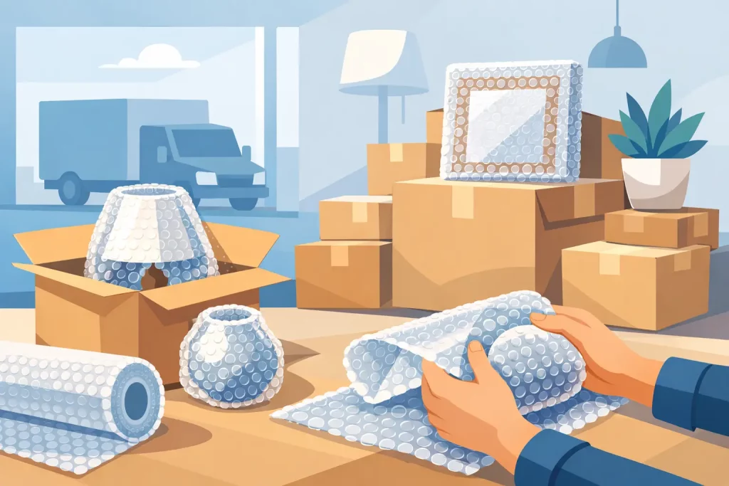 Papier bulle pour déménager sans rien casser