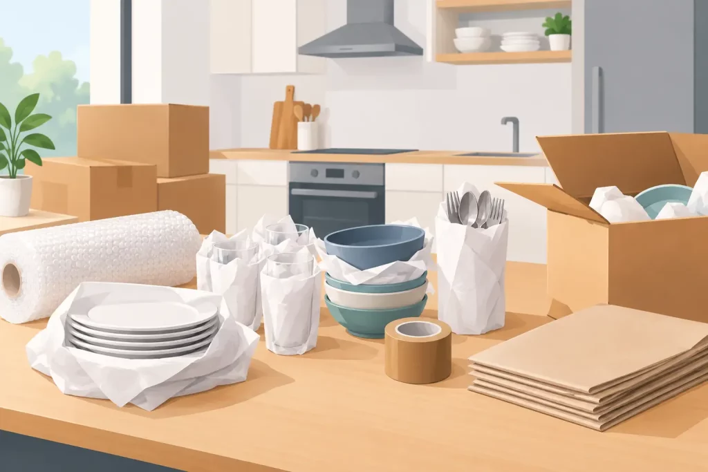 Top fournitures pour emballer une cuisine
