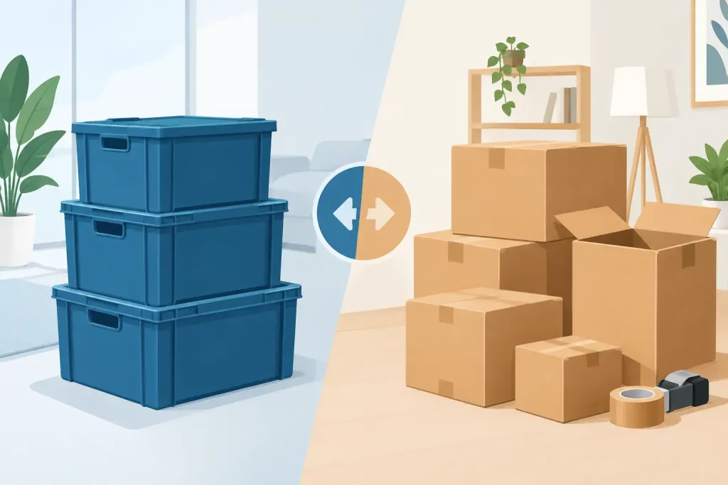 Caisses plastiques ou cartons de déménagement ?