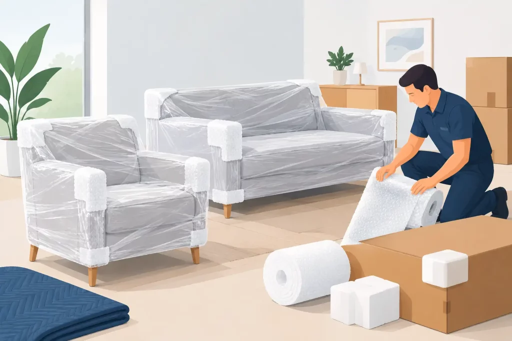 Emballage mobilier fragile sans casse ni rayure